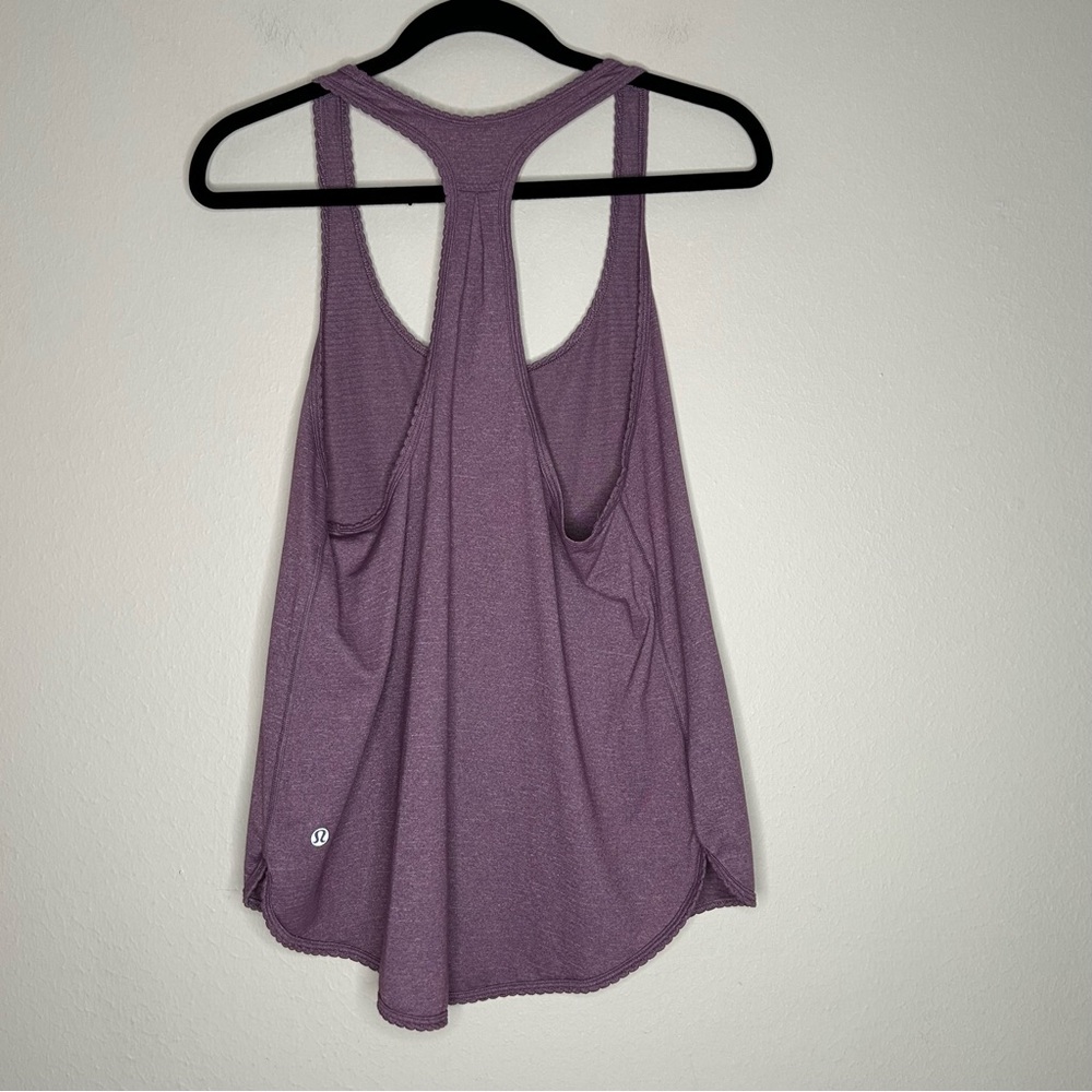 Lululemon 105 F Singlet Heathered Purple Fog Tank Top‎ Size 8 - Picture 2 of 4